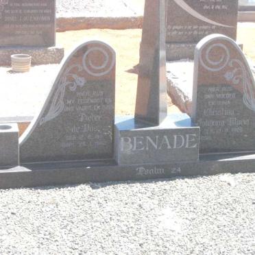 BENADE Pieter de Vos 1911-1968 &amp; Christina Johanna Maria 1926-