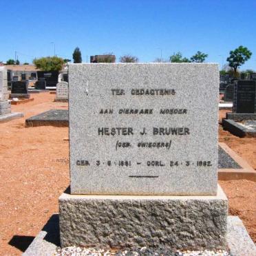 BRUWER Hester J. nee SWIEGERS 1881-1962