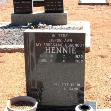 BERGH Hennie 1922-1988