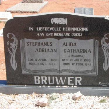 BRUWER Stephanus Adriaan 1890-1973 &amp; Alida Catharina FOLSCHER 1900-1941