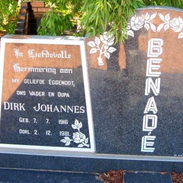 BENADé Dirk Johannes 1916-1981
