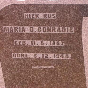CONRADIE Maria D. 1867-1944