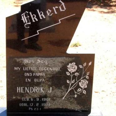 EKKERD Hendrik J. 1901-1974