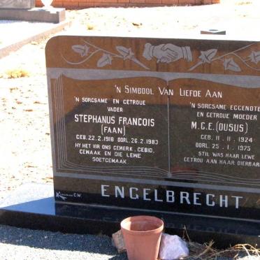 ENGELBRECHT Stephanus Francois 1918-1983 &amp; M.C.E. 1924-1975