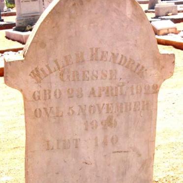 GRESSE Willem Hendrik 1922-1929