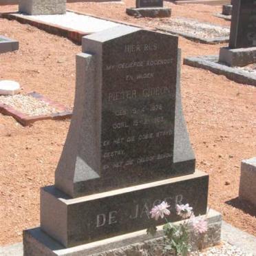 JAGER Pieter Gideon, de 1876-1963