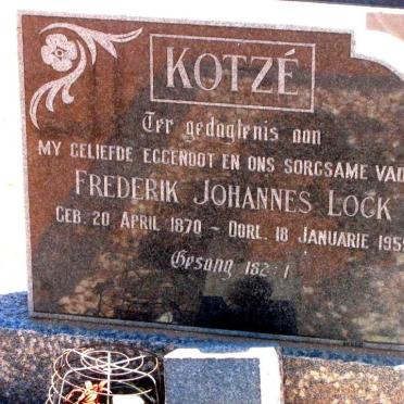 KOTZé Frederik Johannes Lock 1870-1955