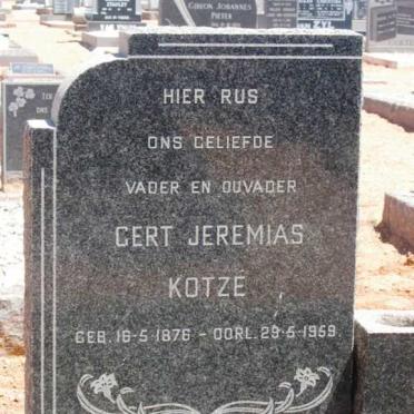 KOTZé Gert Jeremias 1876-1959