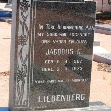 LIEBENBERG Jacobus G. 1907-1973