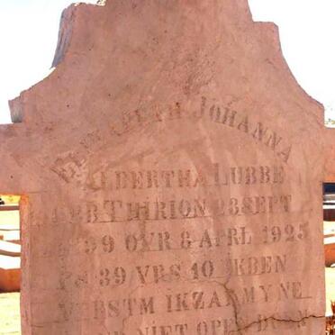 LUBBE Alberta nee THERON 1899-1925