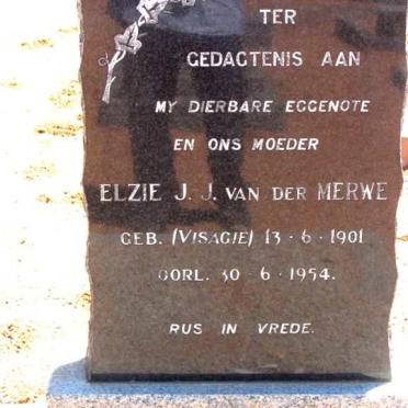 MERWE Elzie J.J., van der nee VISAGIE 1901-1954