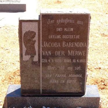 MERWE Jacoba Barendina, van der 1950-1955