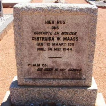 MAASS Gertruida W. 1911-1944