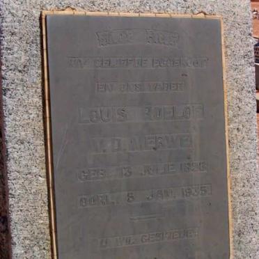 MERWE Louis Roelof, v.d. 1858-1935