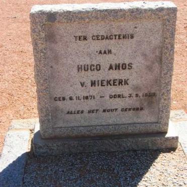 NIEKERK Hugo Amos, v. 1871-1957