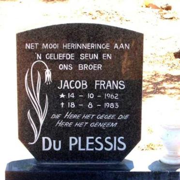 PLESSIS Jacob Frans, du 1962-1983