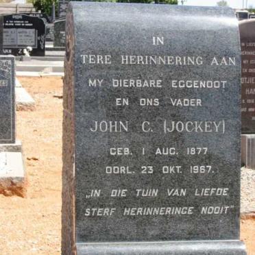 ROSE John C. 1877-1967 &amp; Magrietha Elizabeth 1901-1971