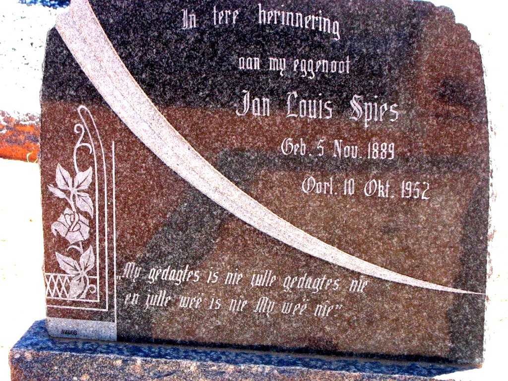 SPIES Jan Louis 1889-1952