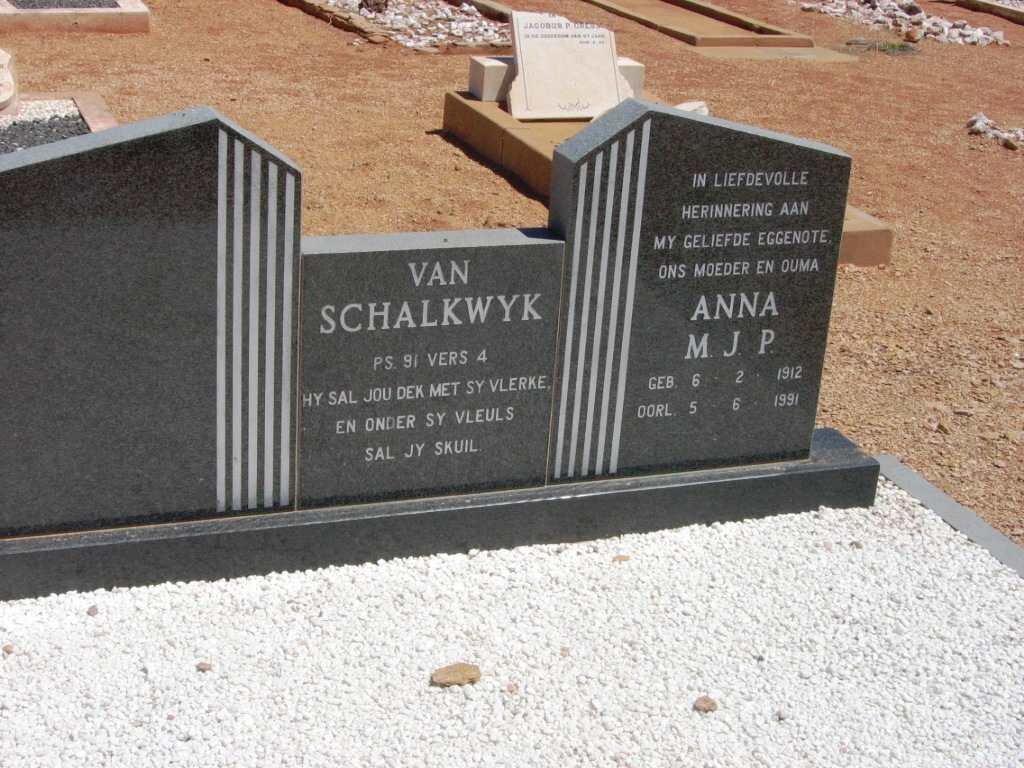 SCHALKWYK Anna M.J.P., van 1912-1991