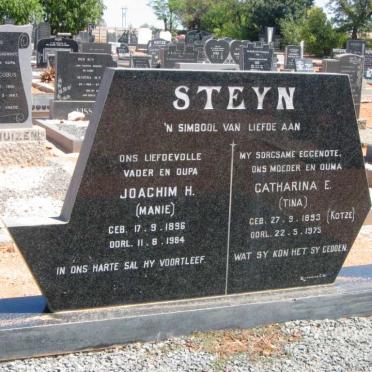 STEYN Joachim H. 1896-1984 &amp; Catharina E. KOTZE 1893-1975