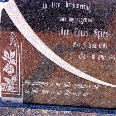 SPIES Jan Louis 1889-1952