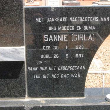 STEENKAMP Andries Jakobus 1925-1981 &amp; Sannie 1929-1997