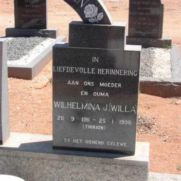 WESTHUIZEN Barend Jacobus, van der 1910-1965 &amp; Wilhelmina J. THIRION 1911-1996