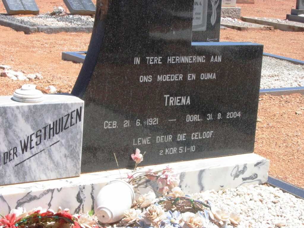WESTHUIZEN Triena, van der 1921-2004