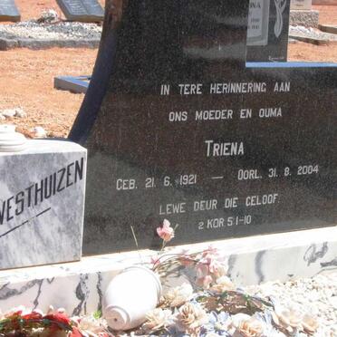 WESTHUIZEN Triena, van der 1921-2004