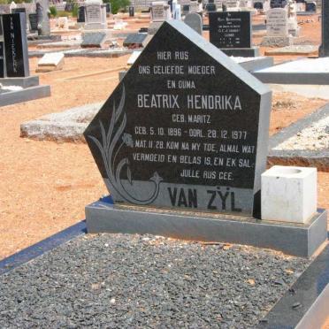 ZYL Beatrix Hendrika, van nee MARITZ 1896-1977