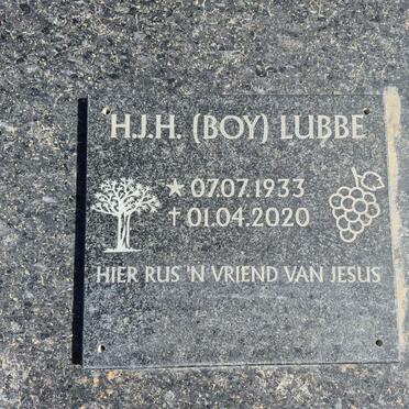 LUBBE H.J.H. 1933-2020