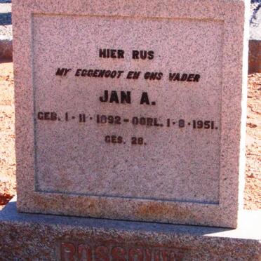 ROSSOUW Jan A. 1892-1951