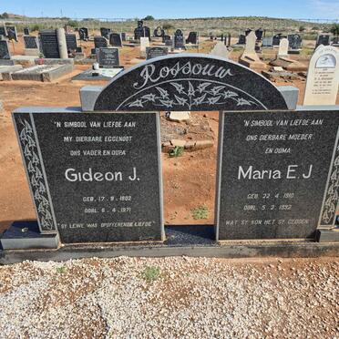 ROSSOUW Gideon J. 1902-1971 & Maria E.J. 1910-1992
