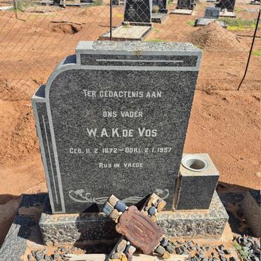 VOS W.A.K., de 1872-1957