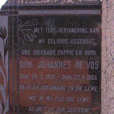 VOS Dirk Johannes, de 1915-1966