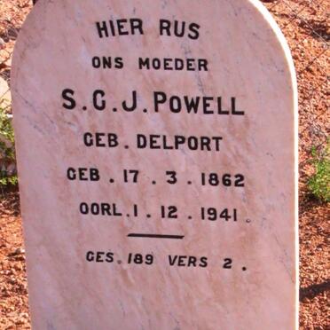 POWELL S.C.J. nee DELPORT 1862-1941