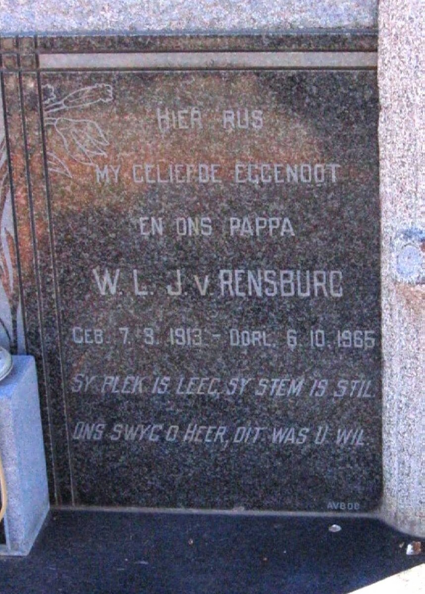 RENSBURG W.L.J., van 1913-1965