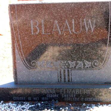 BLAAUW Susanna Elizabeth nee CRESSE 1891-1946