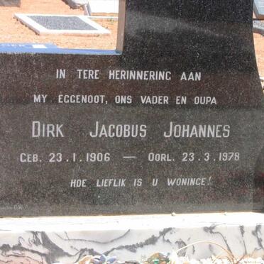 WESTHUIZEN Dirk Jacobus Johannes, van der 1906-1978