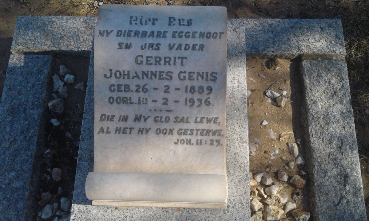 GENIS Gerrit Johannes 1889-1936
