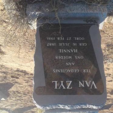 ZYL Hannie, van 1887-1981