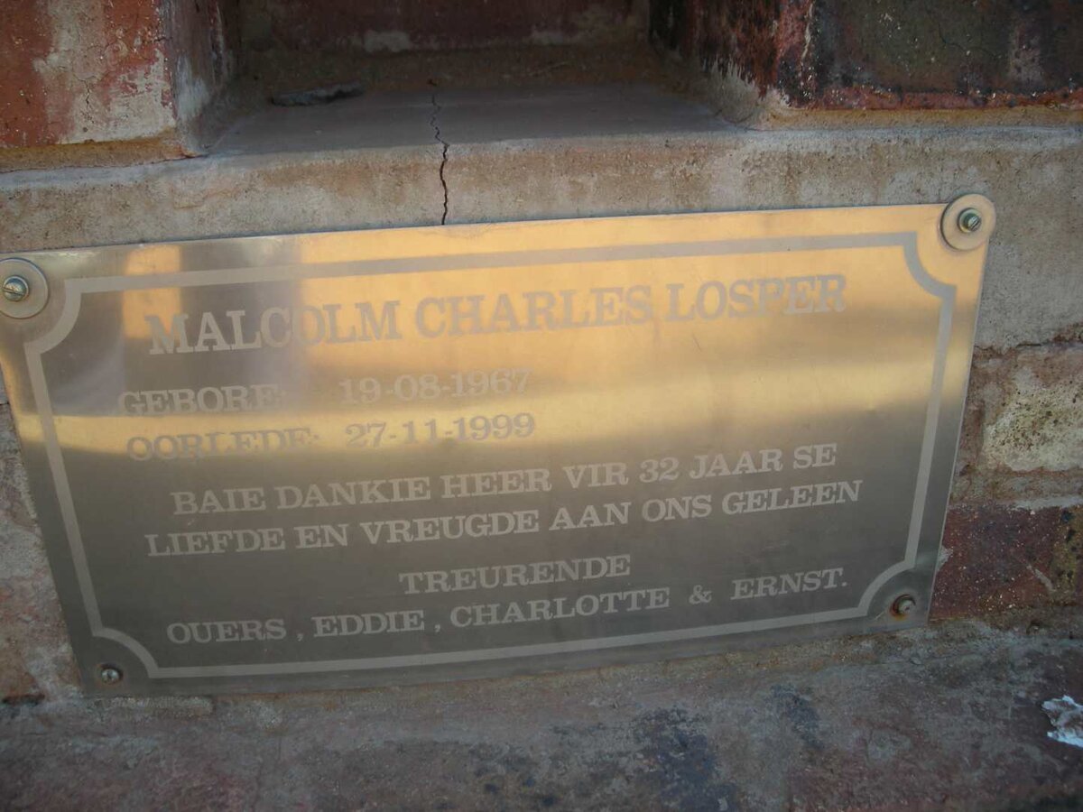 LOSPER Malcolm Charles 1967-1999