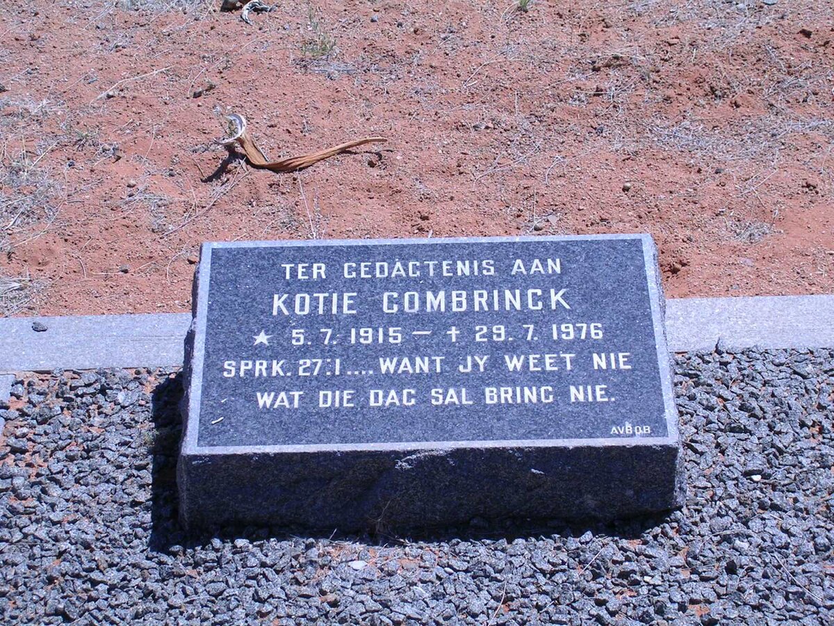 COMBRINCK Kotie 1915-1976