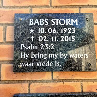 STORM Babs 1923-2015