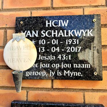 SCHALWYK H.C.J.W., van 1931-2017