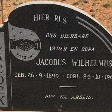 COCK Jacobus Wilhelmus, la 1899-1964