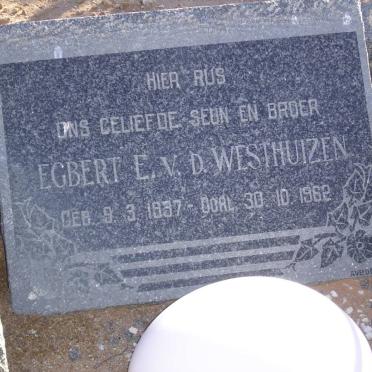 WESTHUIZEN Egbert E., v.d. 1937-1962