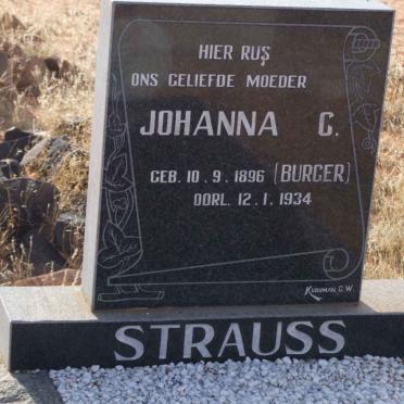 STRAUSS Johanna C. nee BURGER 1896-1934