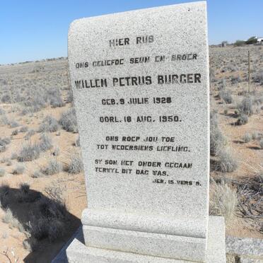 BURGER Willem Petrus 1928-1950