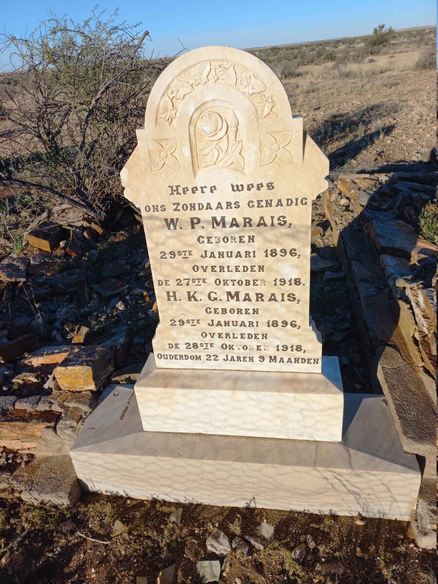 MARAIS W.P. 1896-1918 :: MARAIS H.K.G. 1896-1918